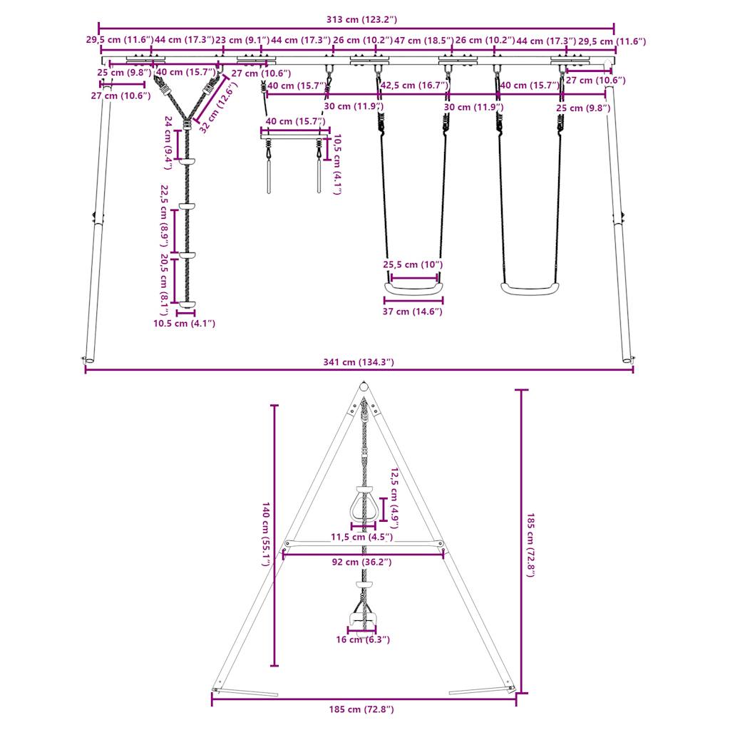Schommelset met schommels, trapeze en klimschommel met schijven is nu te koop bij PeponiXL, paradijselijk wonen!