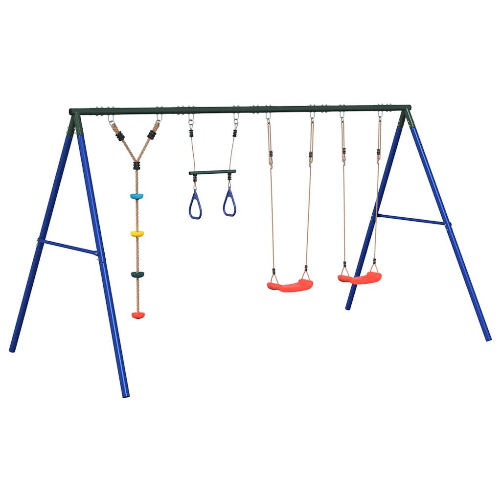 Schommelset met schommels, trapeze en klimschommel met schijven is nu te koop bij PeponiXL, paradijselijk wonen!
