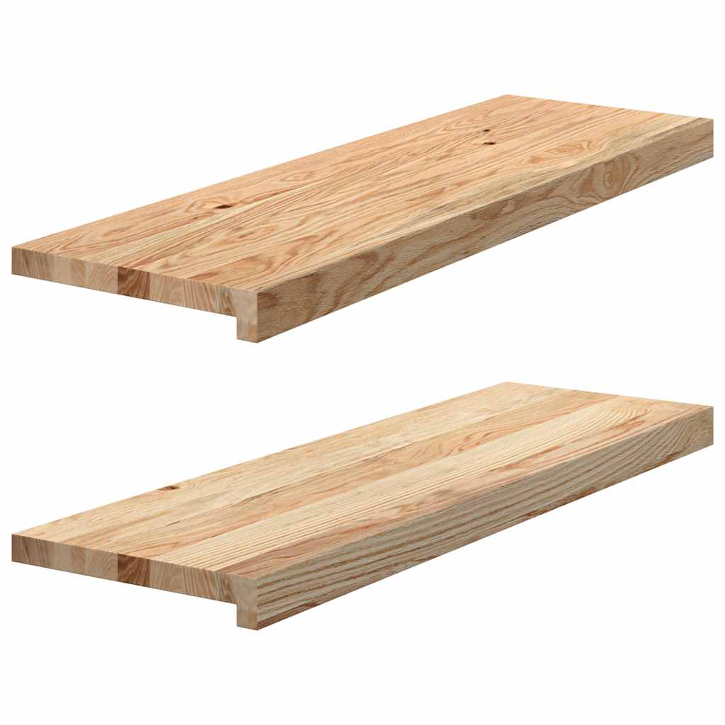 Traptreden 2 st 80x25x2 cm onbehandeld massief eikenhout is nu te koop bij PeponiXL, paradijselijk wonen!