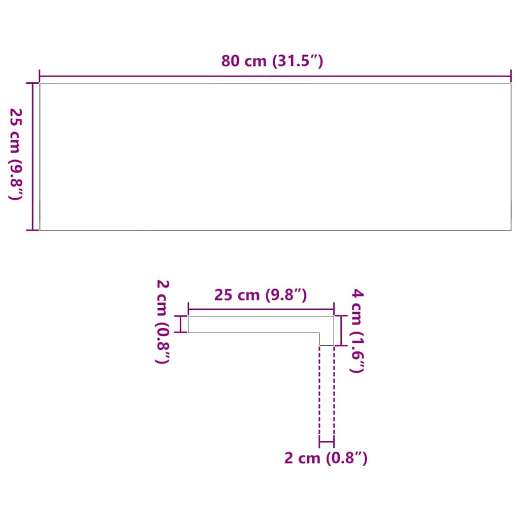 Traptreden 2 st 80x25x2 cm onbehandeld massief eikenhout is nu te koop bij PeponiXL, paradijselijk wonen!