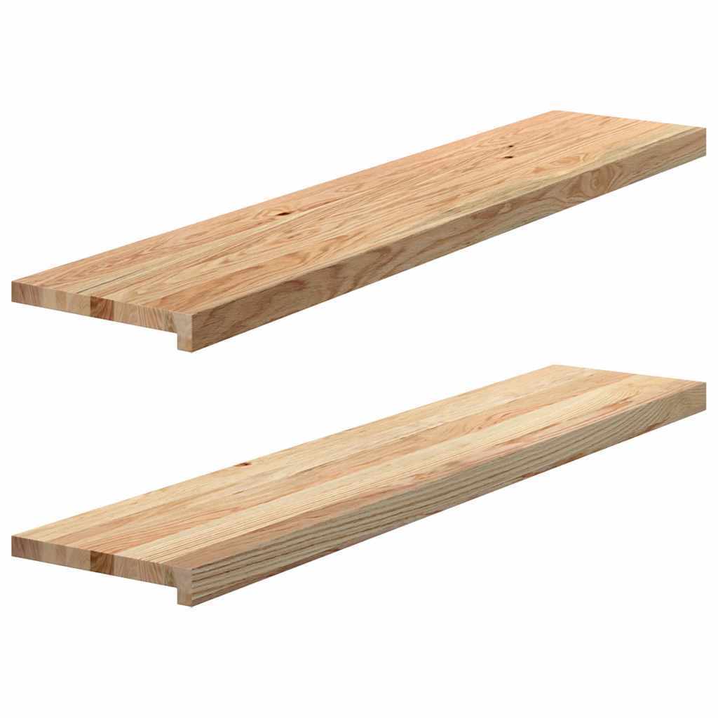Traptreden 2 st 120x25x2 cm onbehandeld massief eikenhout is nu te koop bij PeponiXL, paradijselijk wonen!