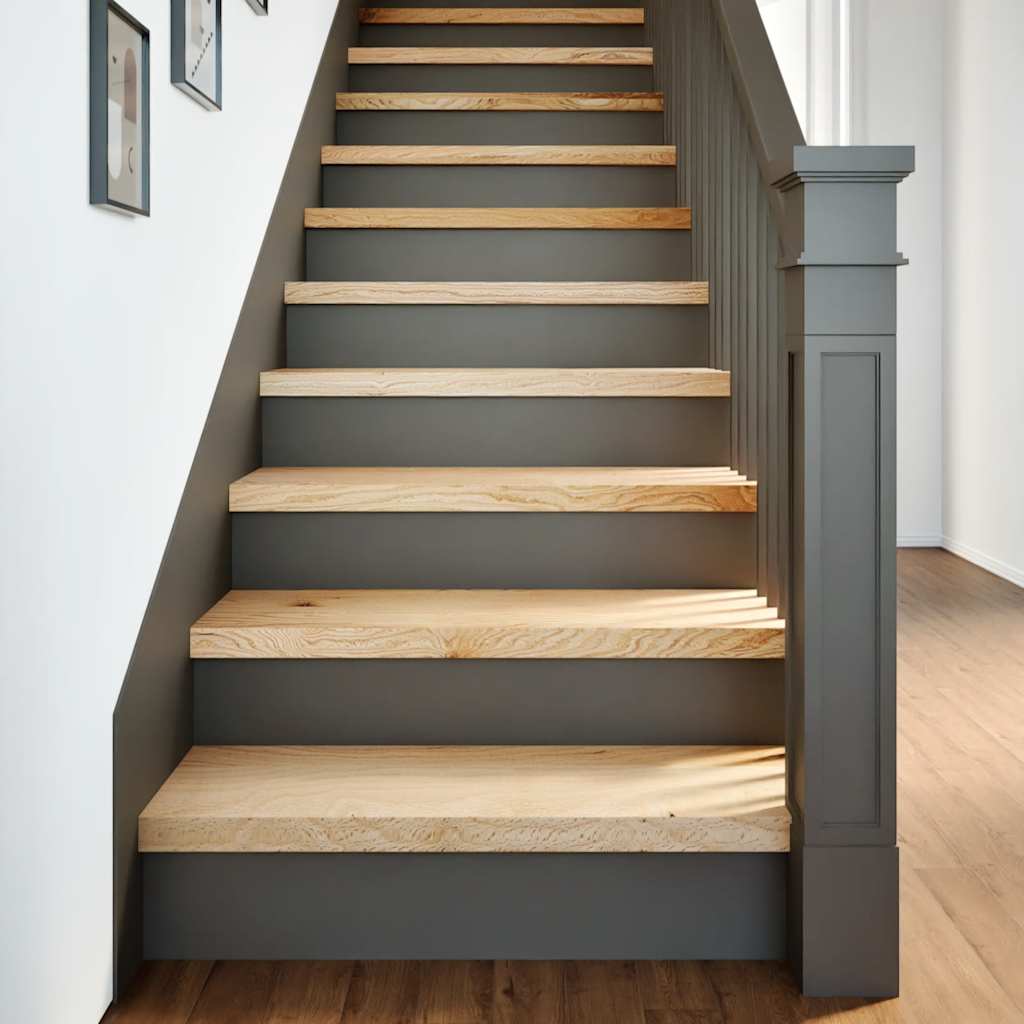 Traptreden 2 st 80x30x2 cm onbehandeld massief eikenhout is nu te koop bij PeponiXL, paradijselijk wonen!