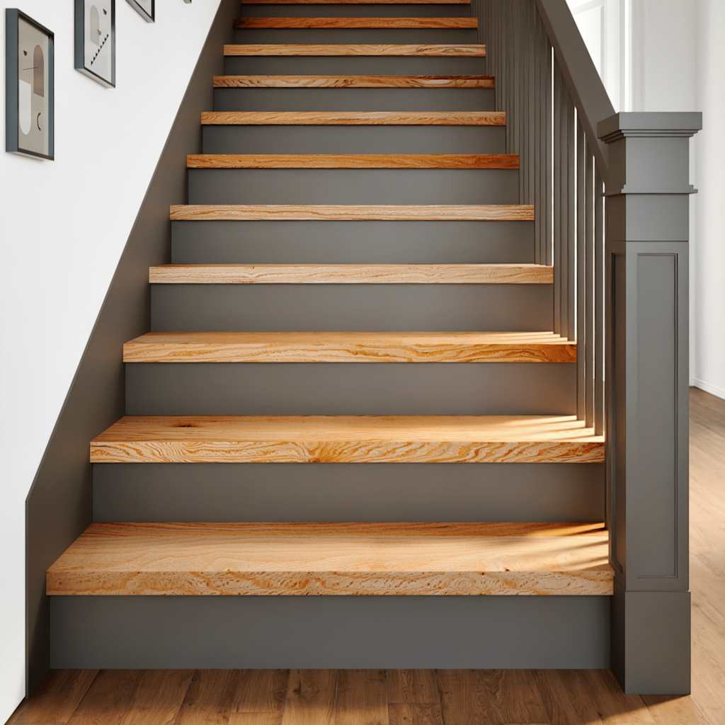 Traptreden 2 st 100x25x2 cm massief eikenhout lichtbruin is nu te koop bij PeponiXL, paradijselijk wonen!