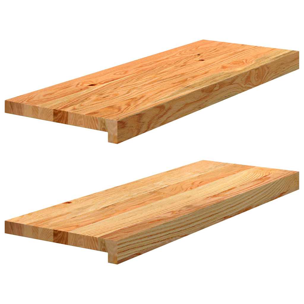 Traptreden 2 st 70x30x2 cm massief eikenhout lichtbruin is nu te koop bij PeponiXL, paradijselijk wonen!