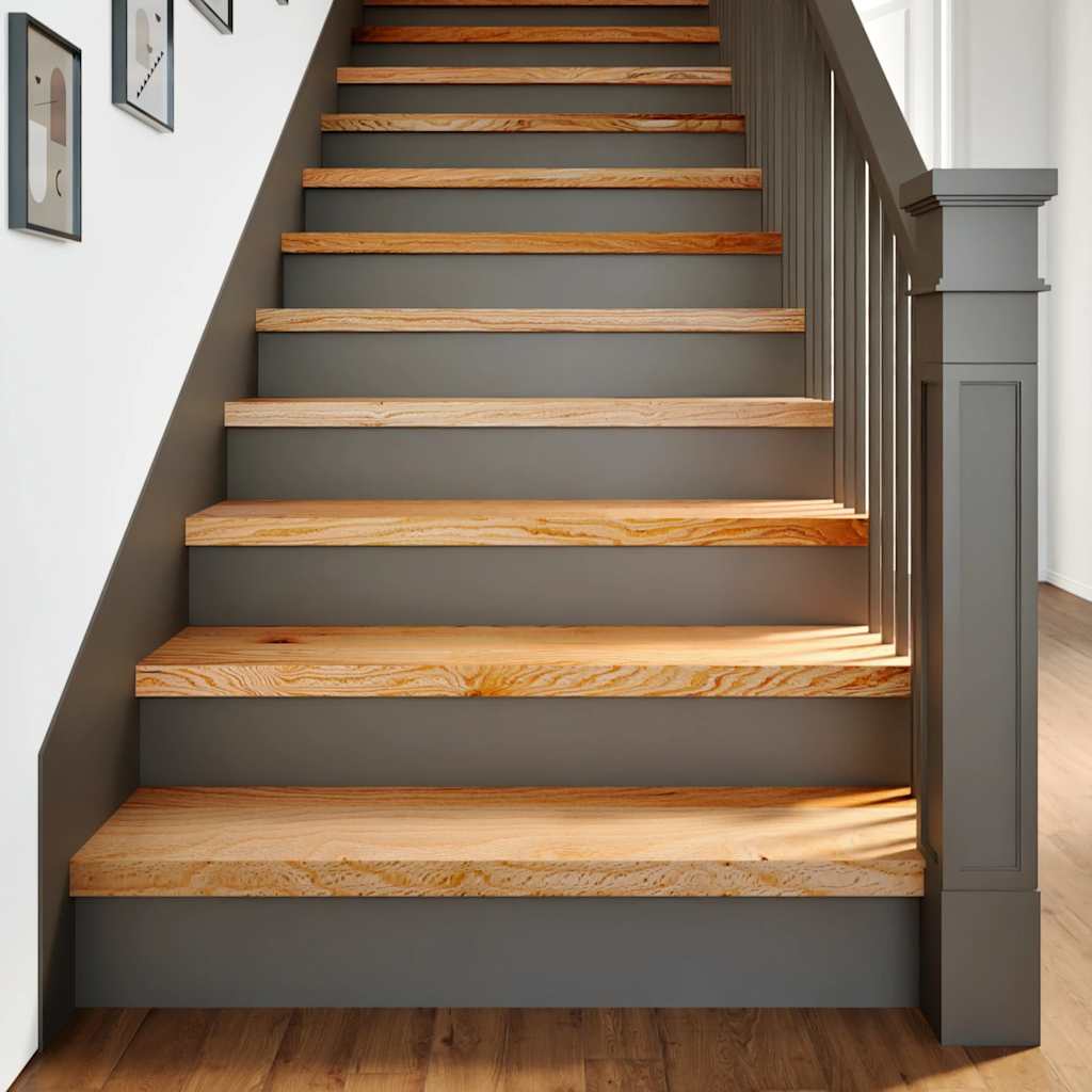 Traptreden 2 st 100x30x2 cm massief eikenhout lichtbruin is nu te koop bij PeponiXL, paradijselijk wonen!