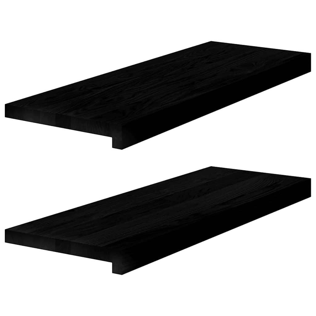 Traptreden 2 st 70x25x2 cm massief eikenhout donkerbruin is nu te koop bij PeponiXL, paradijselijk wonen!