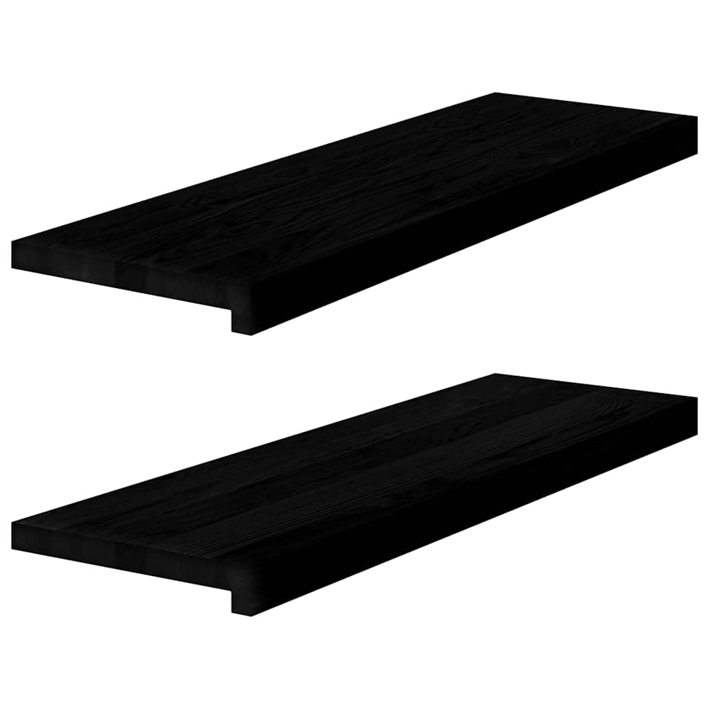 Traptreden 2 st 80x25x2 cm massief eikenhout donkerbruin is nu te koop bij PeponiXL, paradijselijk wonen!