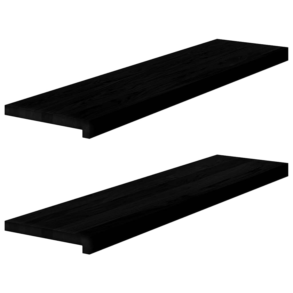 Traptreden 2 st 100x25x2 cm massief eikenhout donkerbruin is nu te koop bij PeponiXL, paradijselijk wonen!