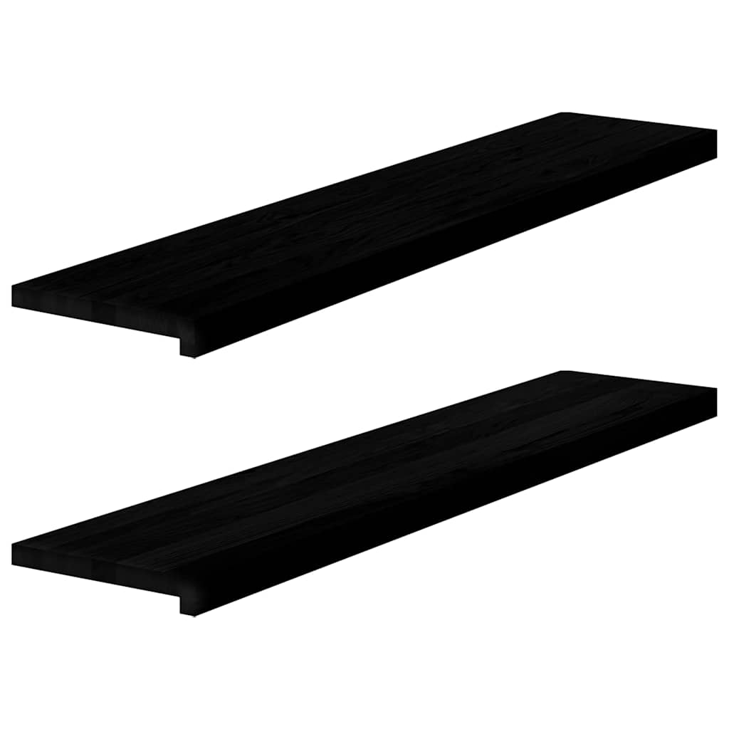 Traptreden 2 st 120x25x2 cm massief eikenhout donkerbruin is nu te koop bij PeponiXL, paradijselijk wonen!