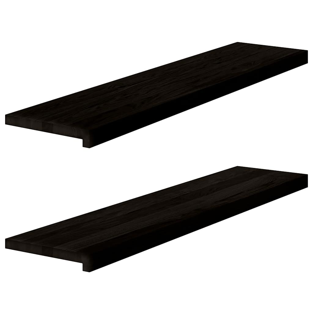 Traptreden 2 st 110x30x2 cm massief eikenhout donkerbruin is nu te koop bij PeponiXL, paradijselijk wonen!