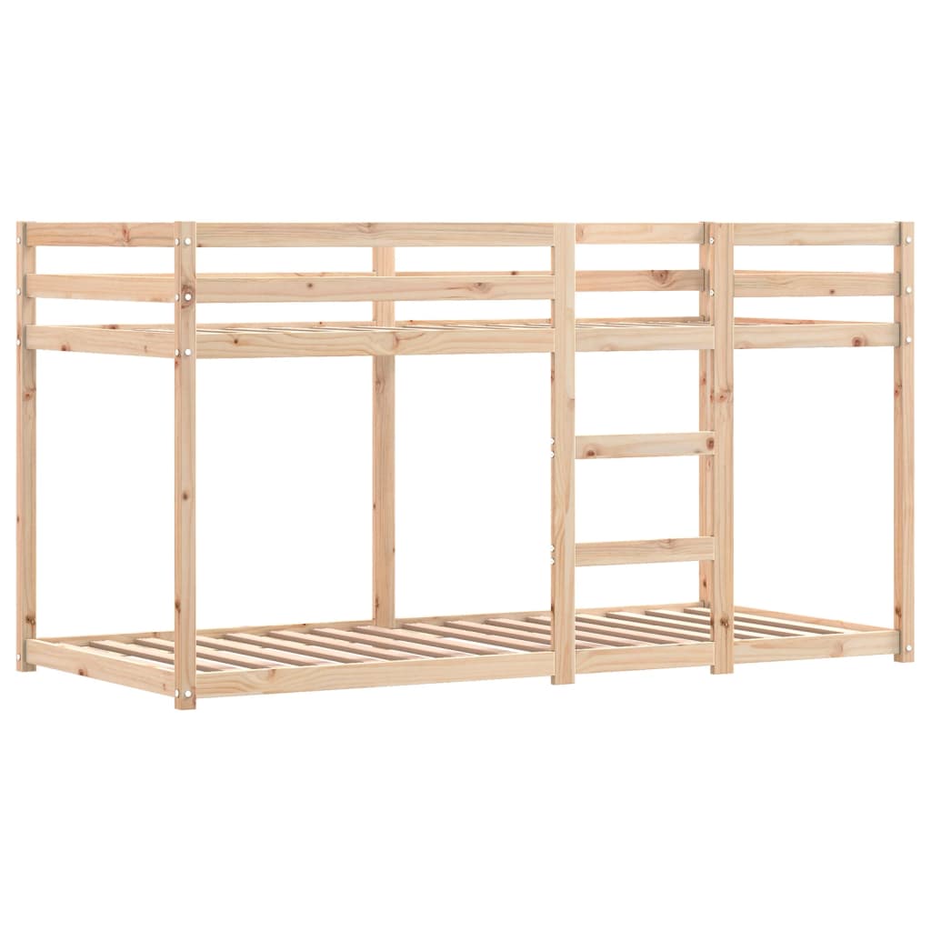 Stapelbed met gordijnen 90x190 cm grenenhout wit en zwart is nu te koop bij PeponiXL, paradijselijk wonen!