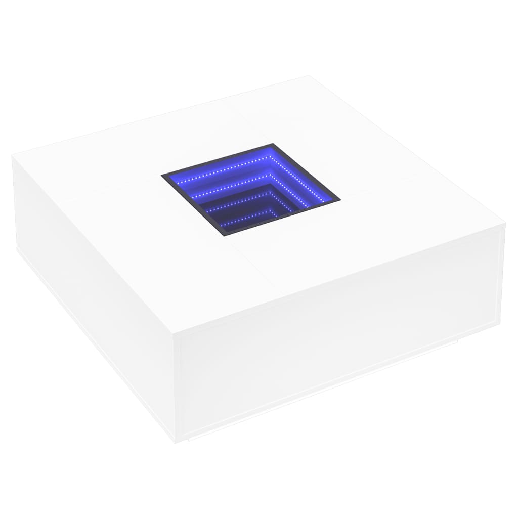 Salontafel met Infinity LED 100x100x40 cm wit is nu te koop bij PeponiXL, paradijselijk wonen!