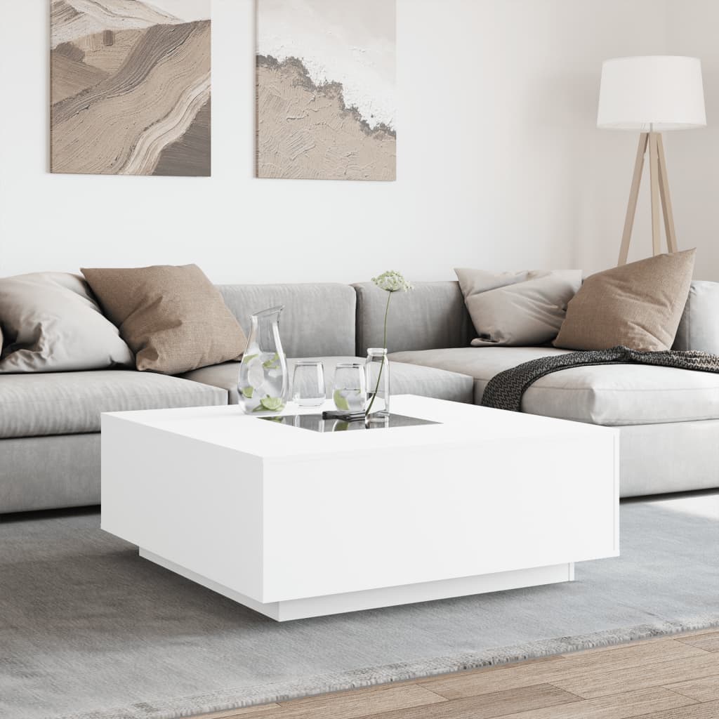 Salontafel met Infinity LED 100x100x40 cm wit is nu te koop bij PeponiXL, paradijselijk wonen!