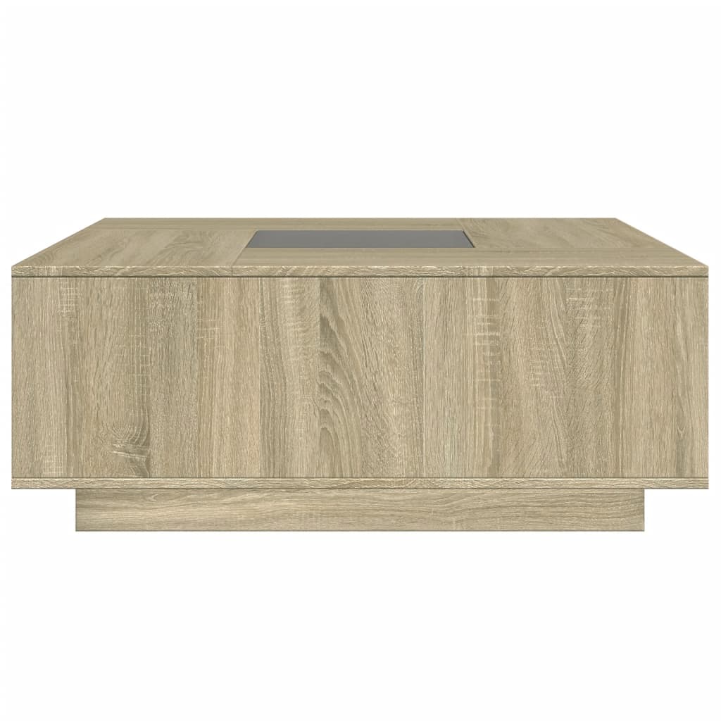 Salontafel met Infinity LED 100x100x40 cm sonoma eikenkleurig is nu te koop bij PeponiXL, paradijselijk wonen!