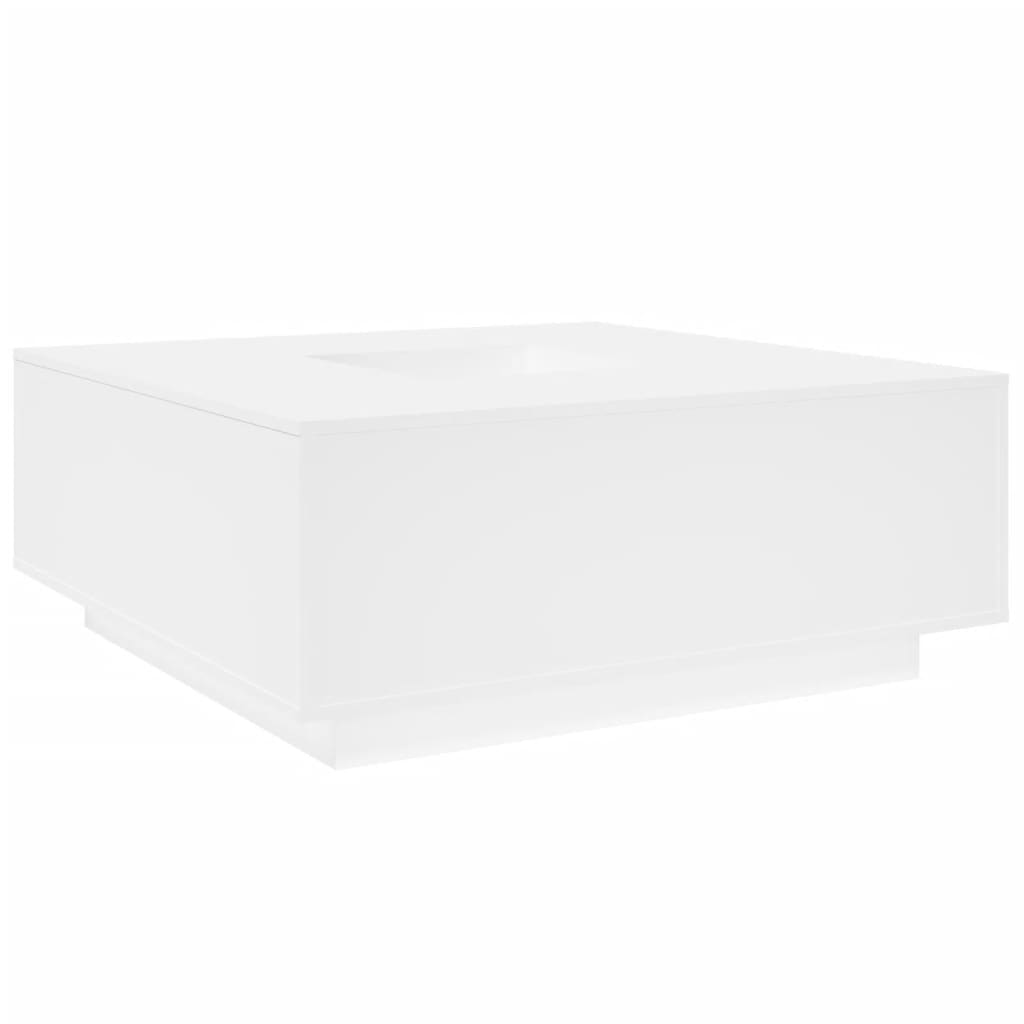 Salontafel 100x100x40 cm bewerkt hout wit is nu te koop bij PeponiXL, paradijselijk wonen!