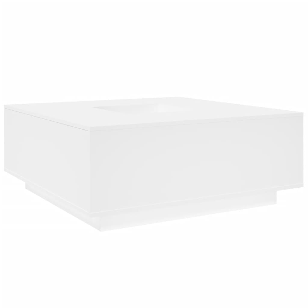 Salontafel 100x100x40 cm bewerkt hout wit is nu te koop bij PeponiXL, paradijselijk wonen!