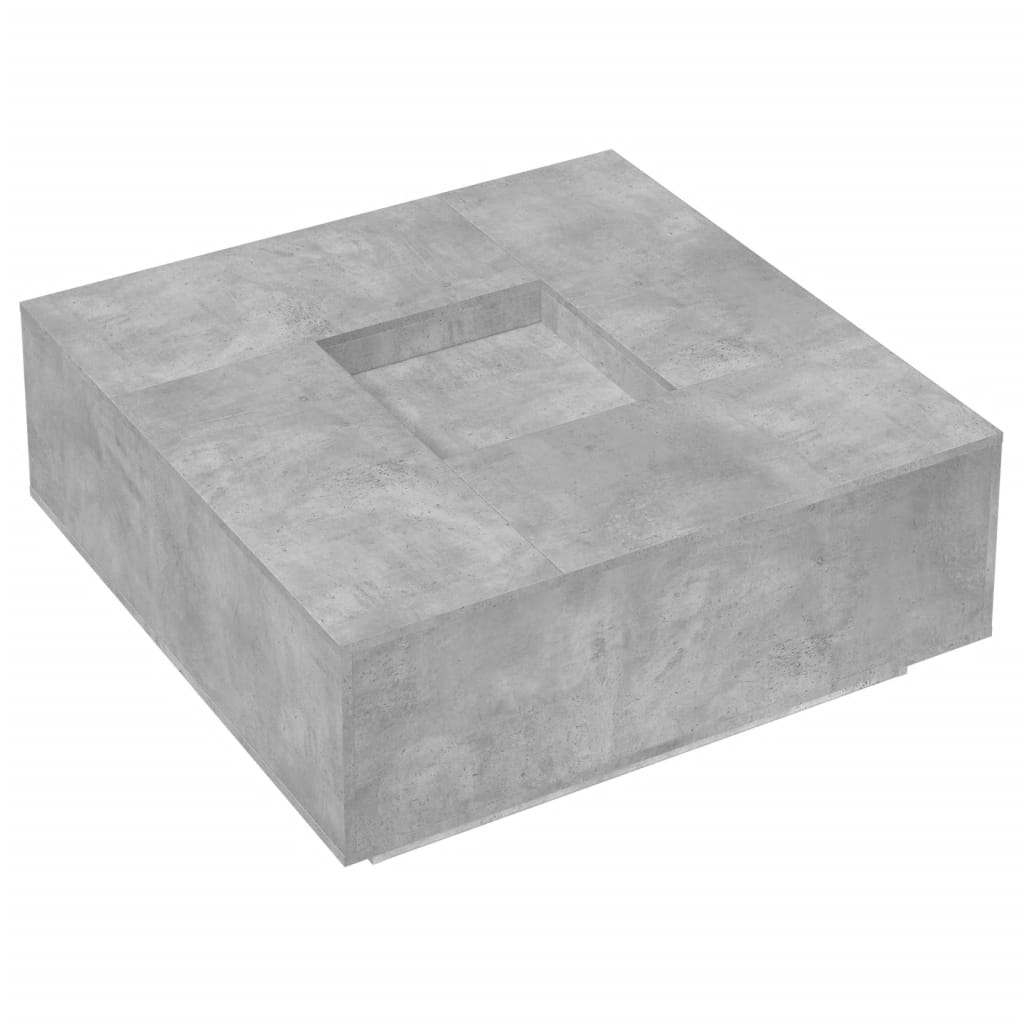 Salontafel 100x100x40 cm bewerkt hout betongrijs is nu te koop bij PeponiXL, paradijselijk wonen!