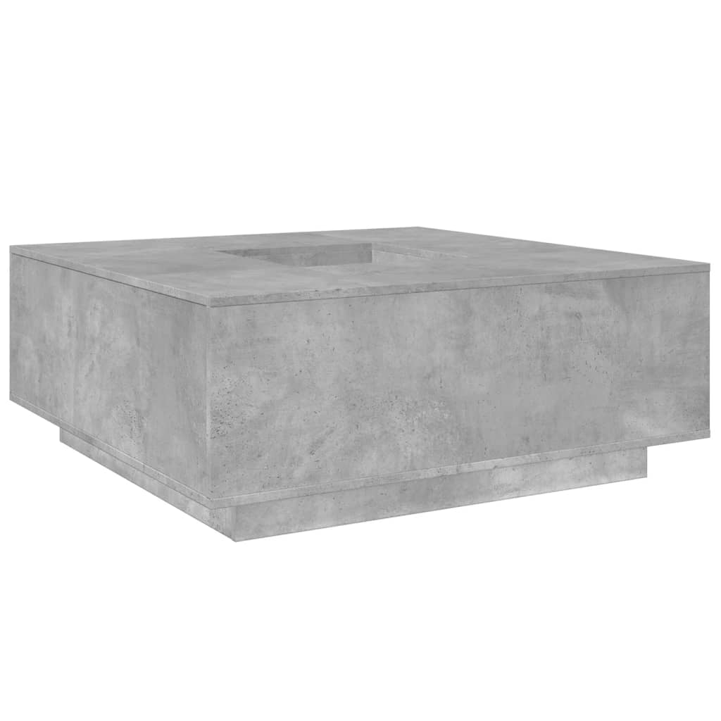 Salontafel 100x100x40 cm bewerkt hout betongrijs is nu te koop bij PeponiXL, paradijselijk wonen!