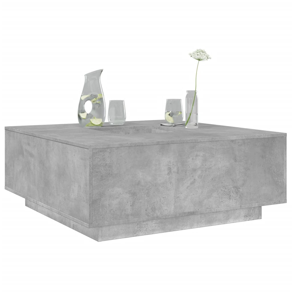 Salontafel 100x100x40 cm bewerkt hout betongrijs is nu te koop bij PeponiXL, paradijselijk wonen!