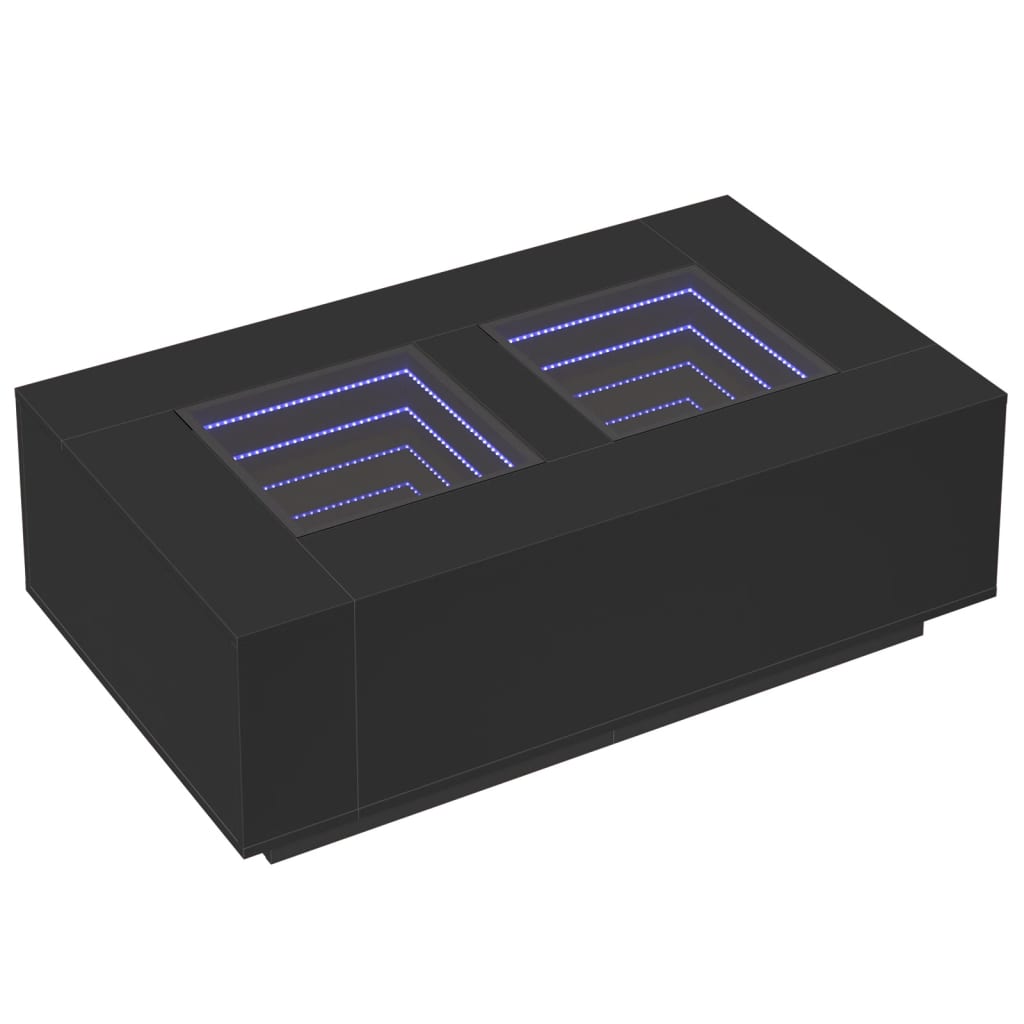 Salontafel met Infinity LED 116x69x40 cm zwart is nu te koop bij PeponiXL, paradijselijk wonen!