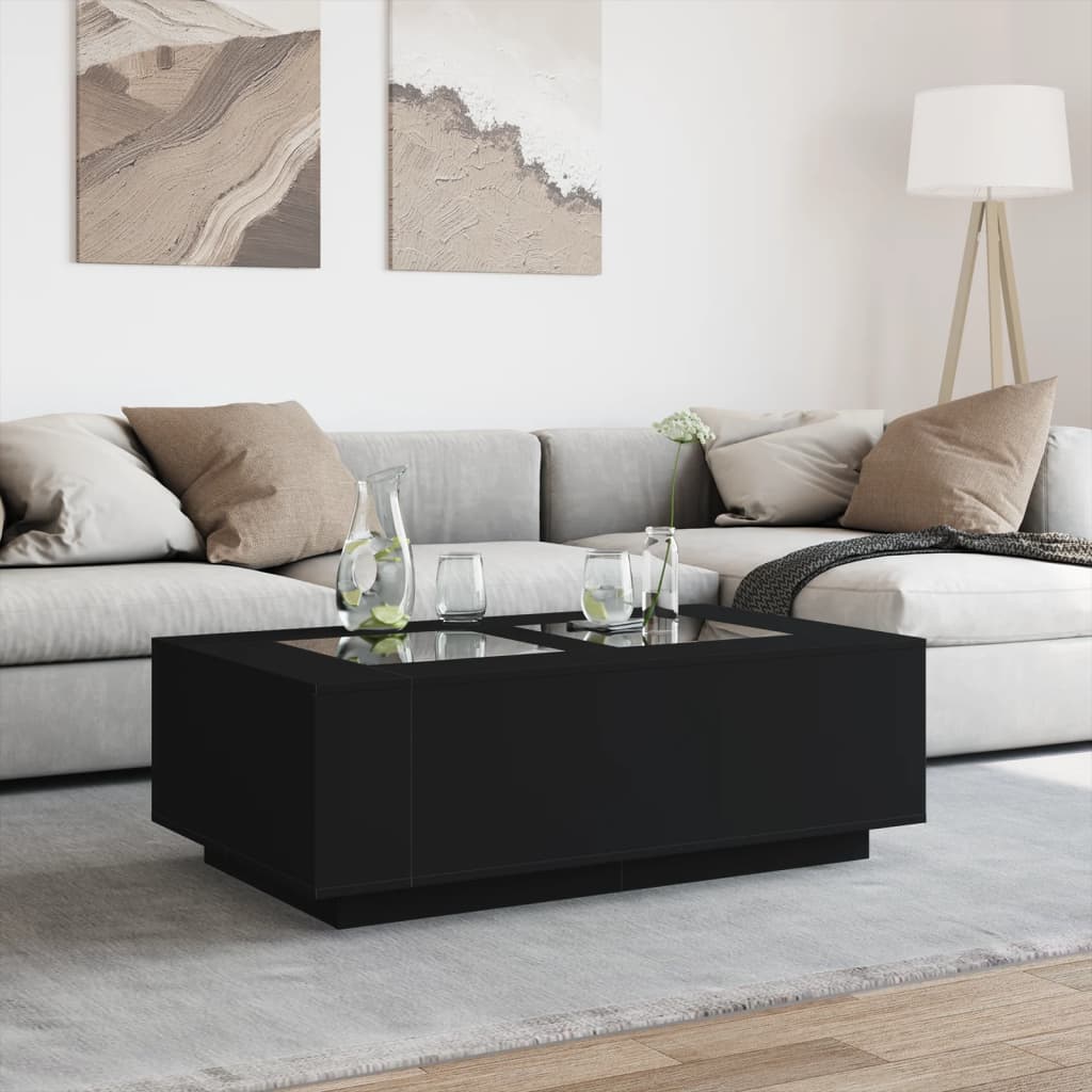 Salontafel met Infinity LED 116x69x40 cm zwart is nu te koop bij PeponiXL, paradijselijk wonen!
