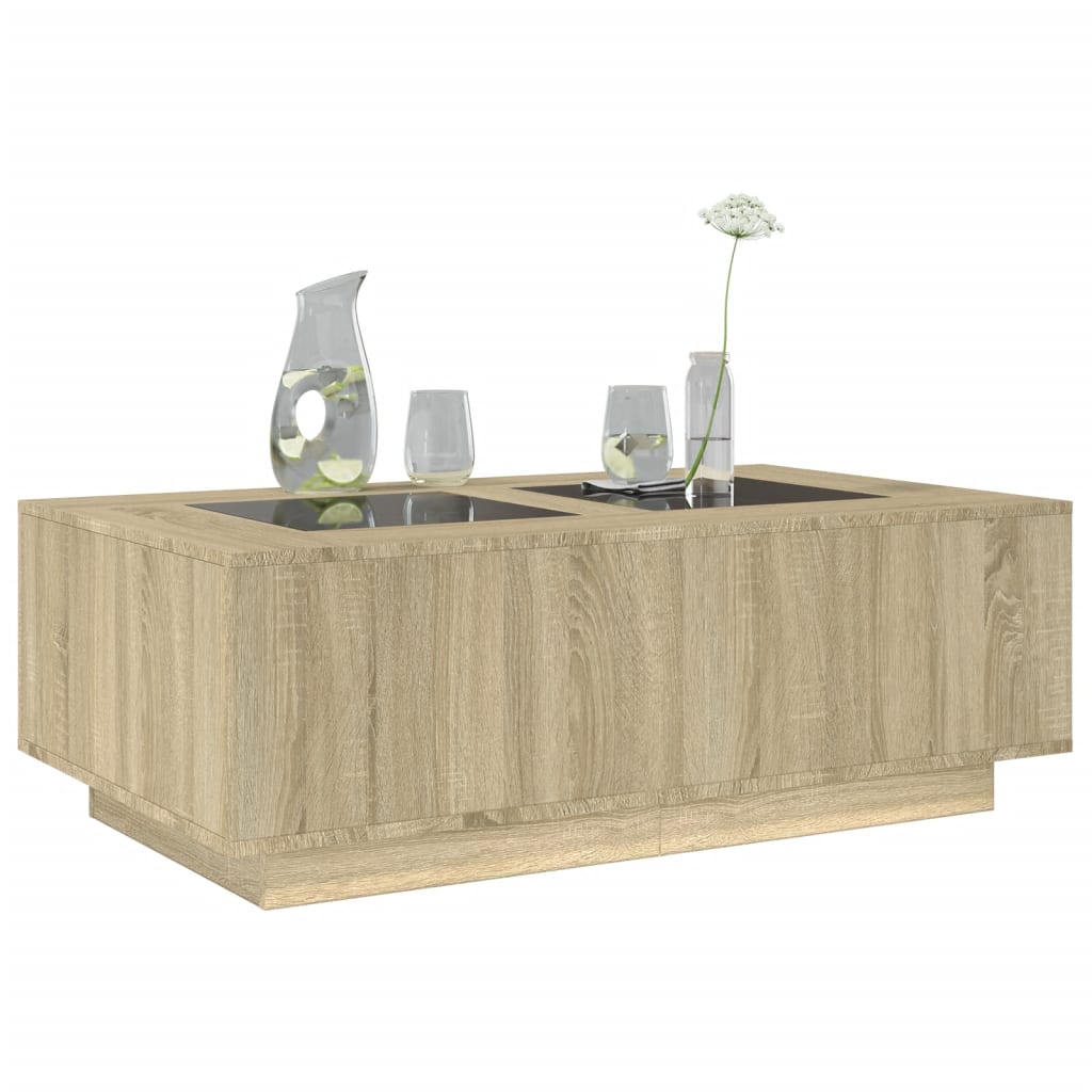 Salontafel met Infinity LED 116x69x40 cm sonoma eikenkleurig is nu te koop bij PeponiXL, paradijselijk wonen!