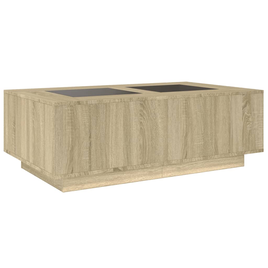 Salontafel met Infinity LED 116x69x40 cm sonoma eikenkleurig is nu te koop bij PeponiXL, paradijselijk wonen!