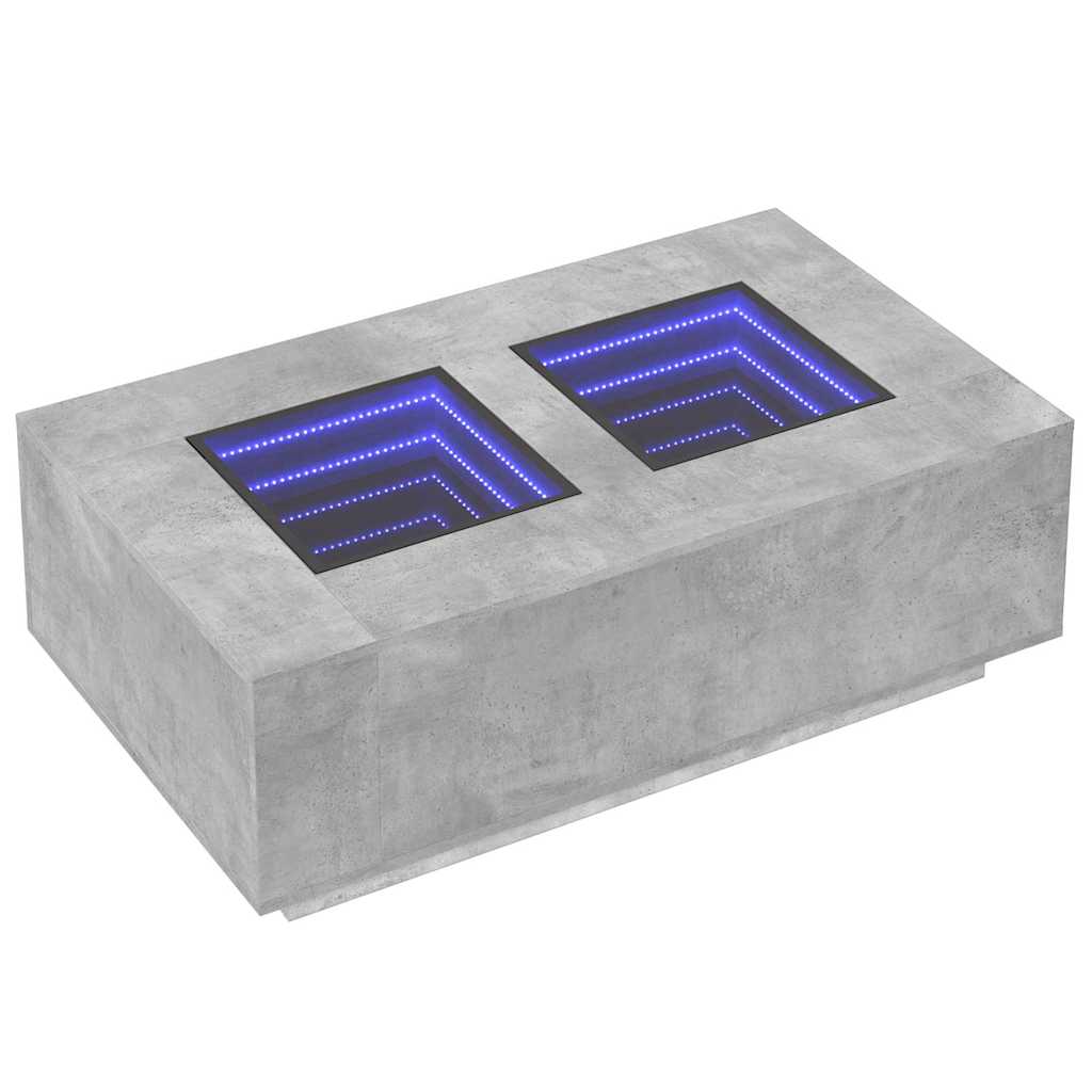 Salontafel met Infinity LED 116x69x40 cm betongrijs is nu te koop bij PeponiXL, paradijselijk wonen!