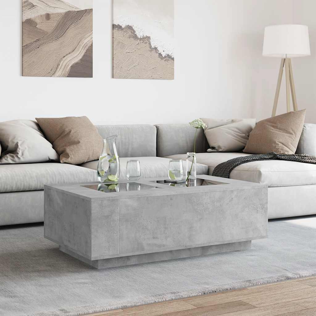 Salontafel met Infinity LED 116x69x40 cm betongrijs is nu te koop bij PeponiXL, paradijselijk wonen!