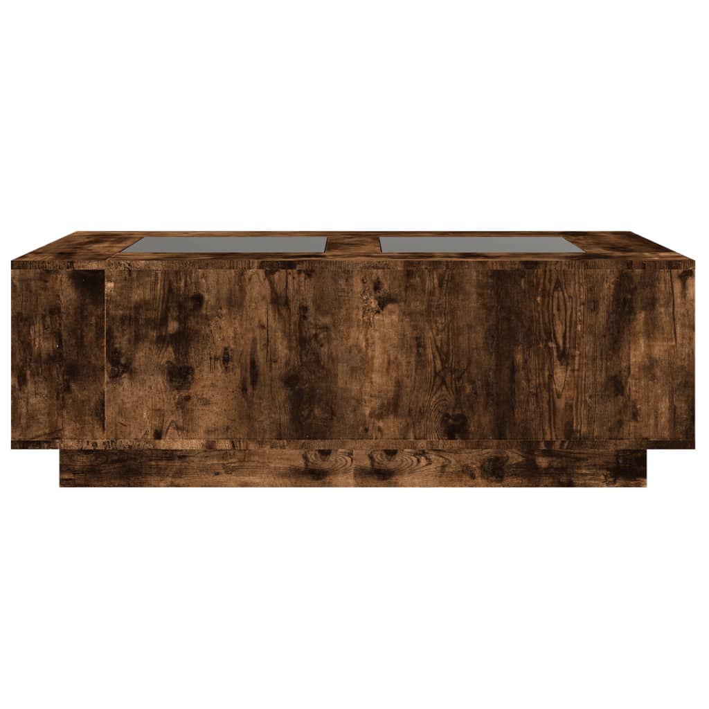 Salontafel met Infinity LED 116x69x40 cm gerookt eikenkleurig is nu te koop bij PeponiXL, paradijselijk wonen!