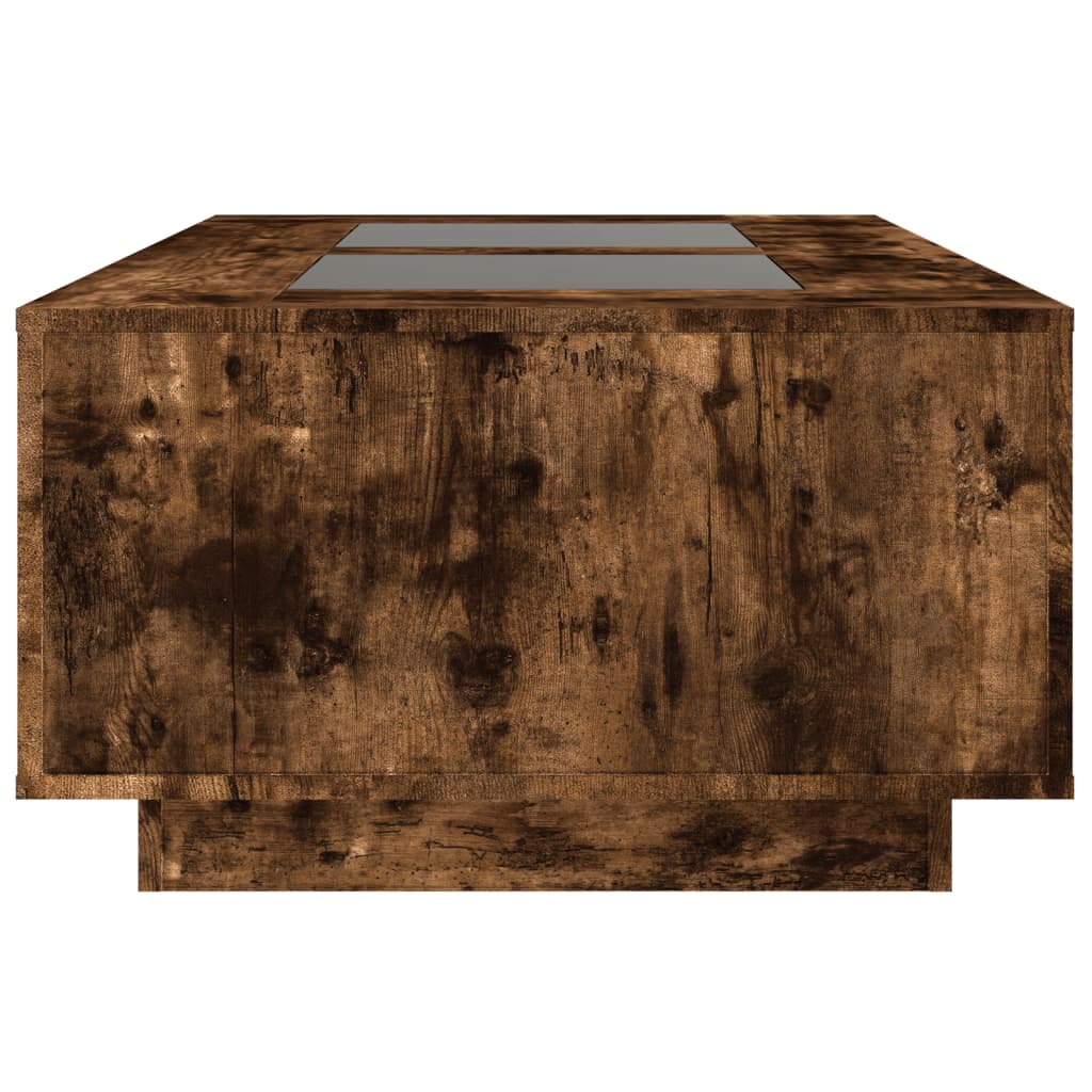 Salontafel met Infinity LED 116x69x40 cm gerookt eikenkleurig is nu te koop bij PeponiXL, paradijselijk wonen!