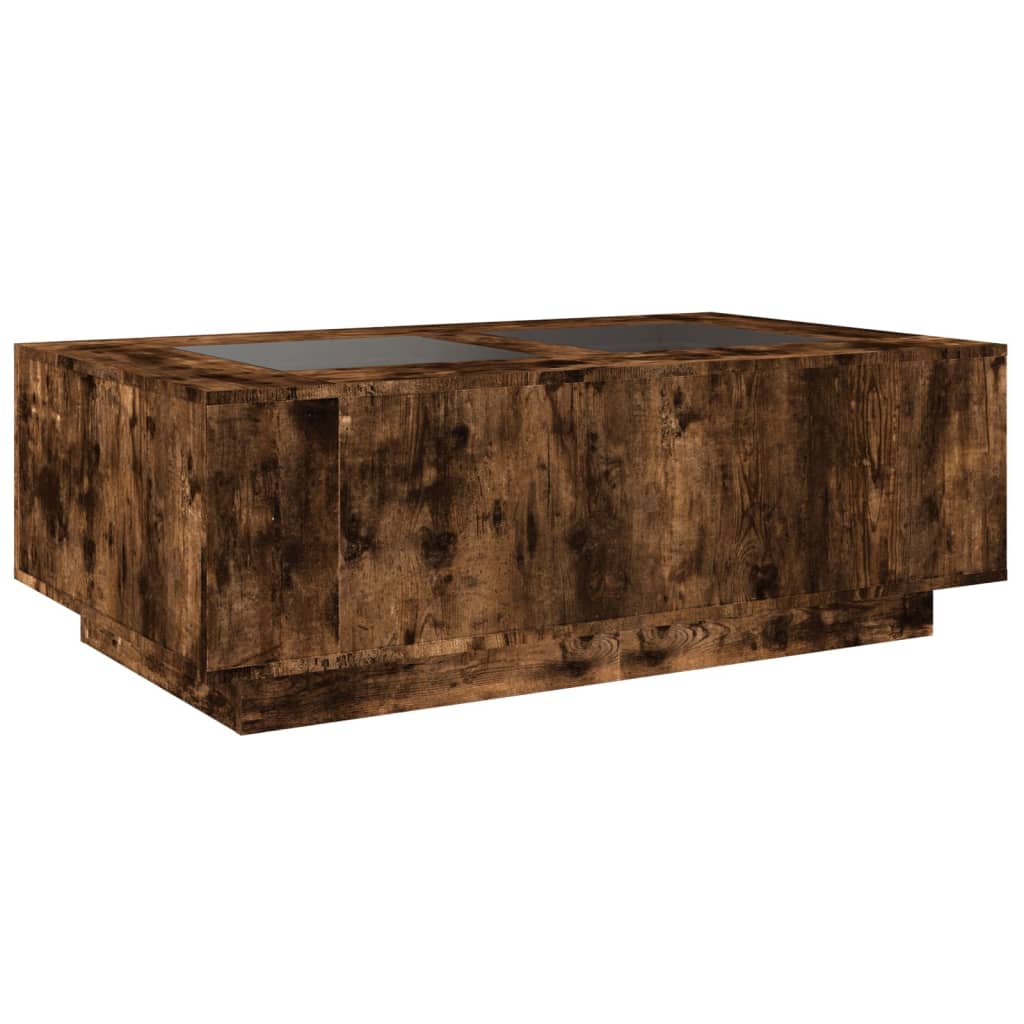 Salontafel met Infinity LED 116x69x40 cm gerookt eikenkleurig is nu te koop bij PeponiXL, paradijselijk wonen!