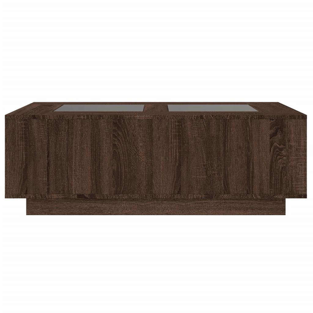 Salontafel met Infinity LED 116x69x40 cm bruin eikenkleurig is nu te koop bij PeponiXL, paradijselijk wonen!