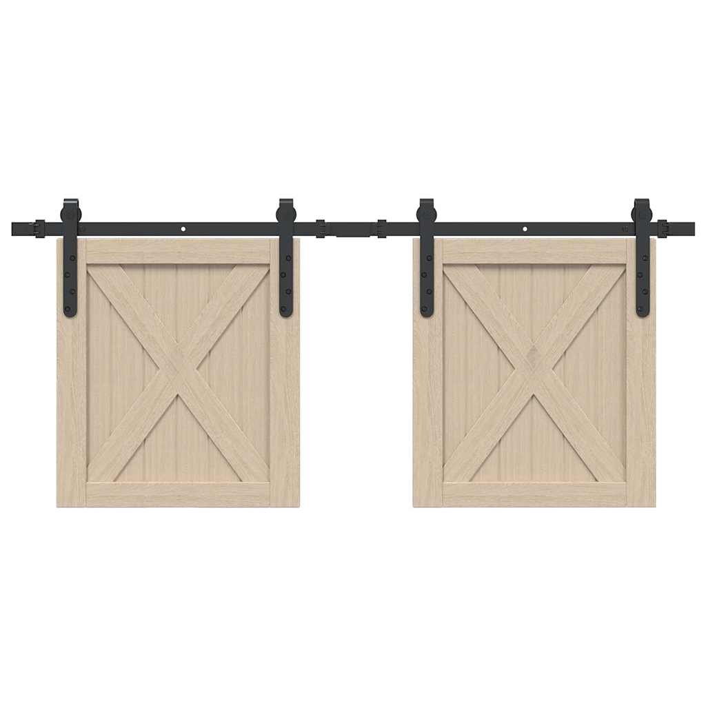 Ophangset voor schuifdeur 122 cm koolstofstaal is nu te koop bij PeponiXL, paradijselijk wonen!