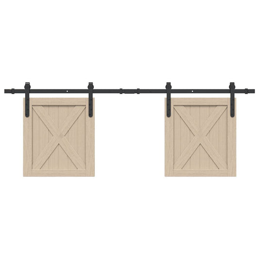 Ophangset voor schuifdeur 152 cm koolstofstaal is nu te koop bij PeponiXL, paradijselijk wonen!