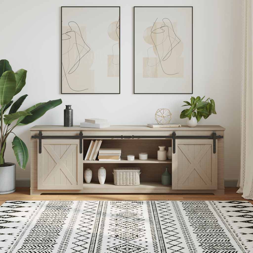 Ophangset voor schuifdeur 183 cm koolstofstaal is nu te koop bij PeponiXL, paradijselijk wonen!