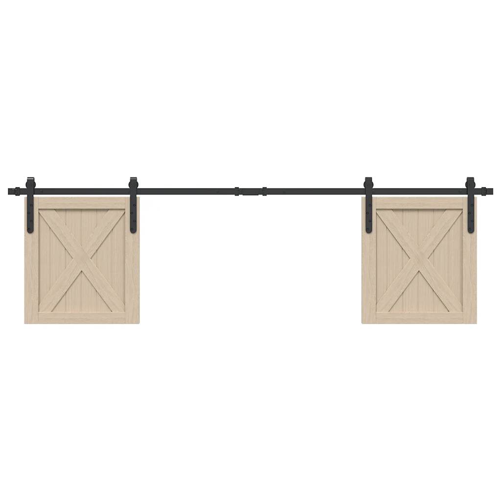 Ophangset voor schuifdeur 183 cm koolstofstaal is nu te koop bij PeponiXL, paradijselijk wonen!