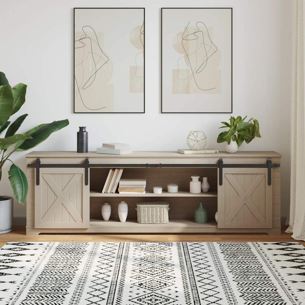 Ophangset voor schuifdeur 200 cm koolstofstaal is nu te koop bij PeponiXL, paradijselijk wonen!