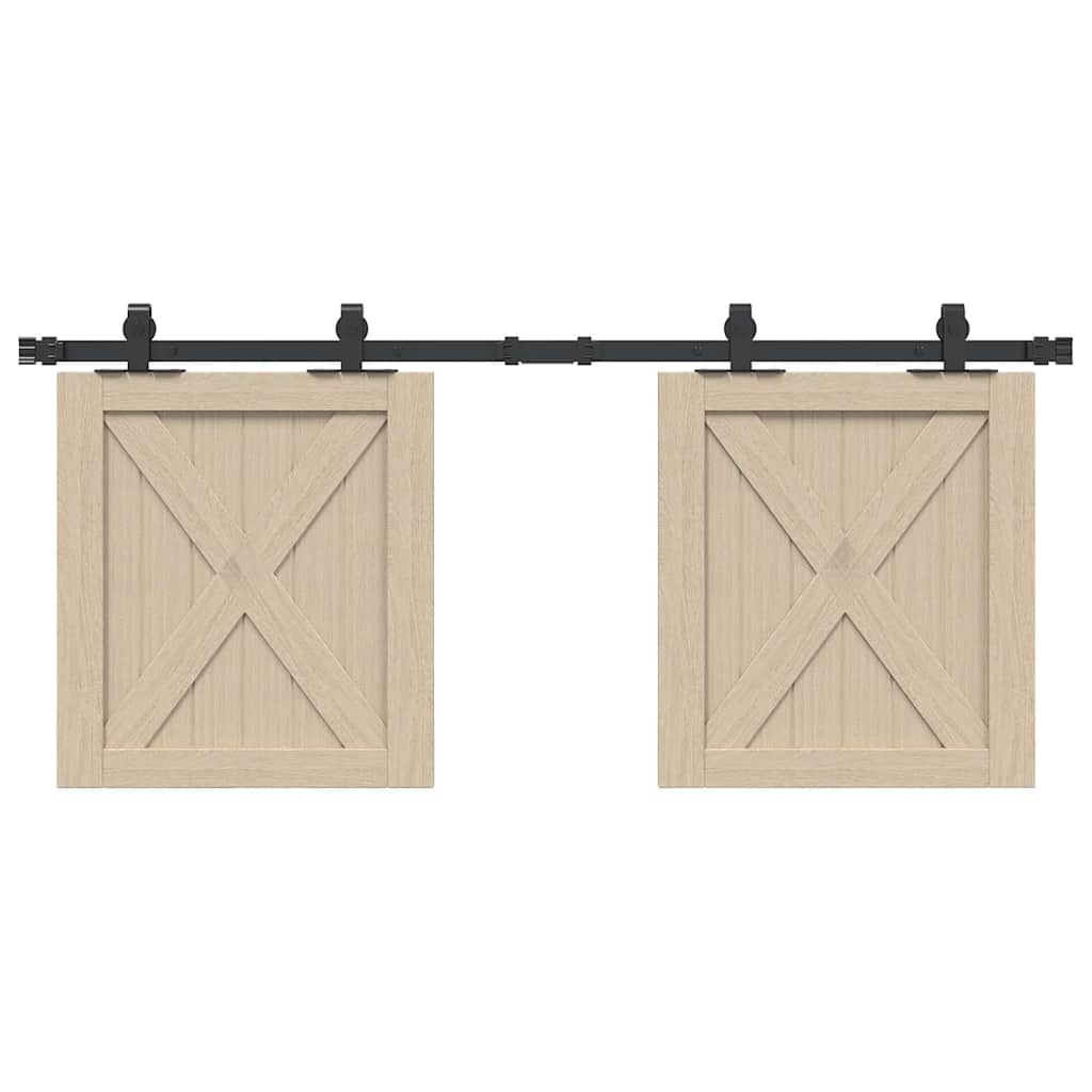Ophangset voor schuifdeur 122 cm koolstofstaal is nu te koop bij PeponiXL, paradijselijk wonen!