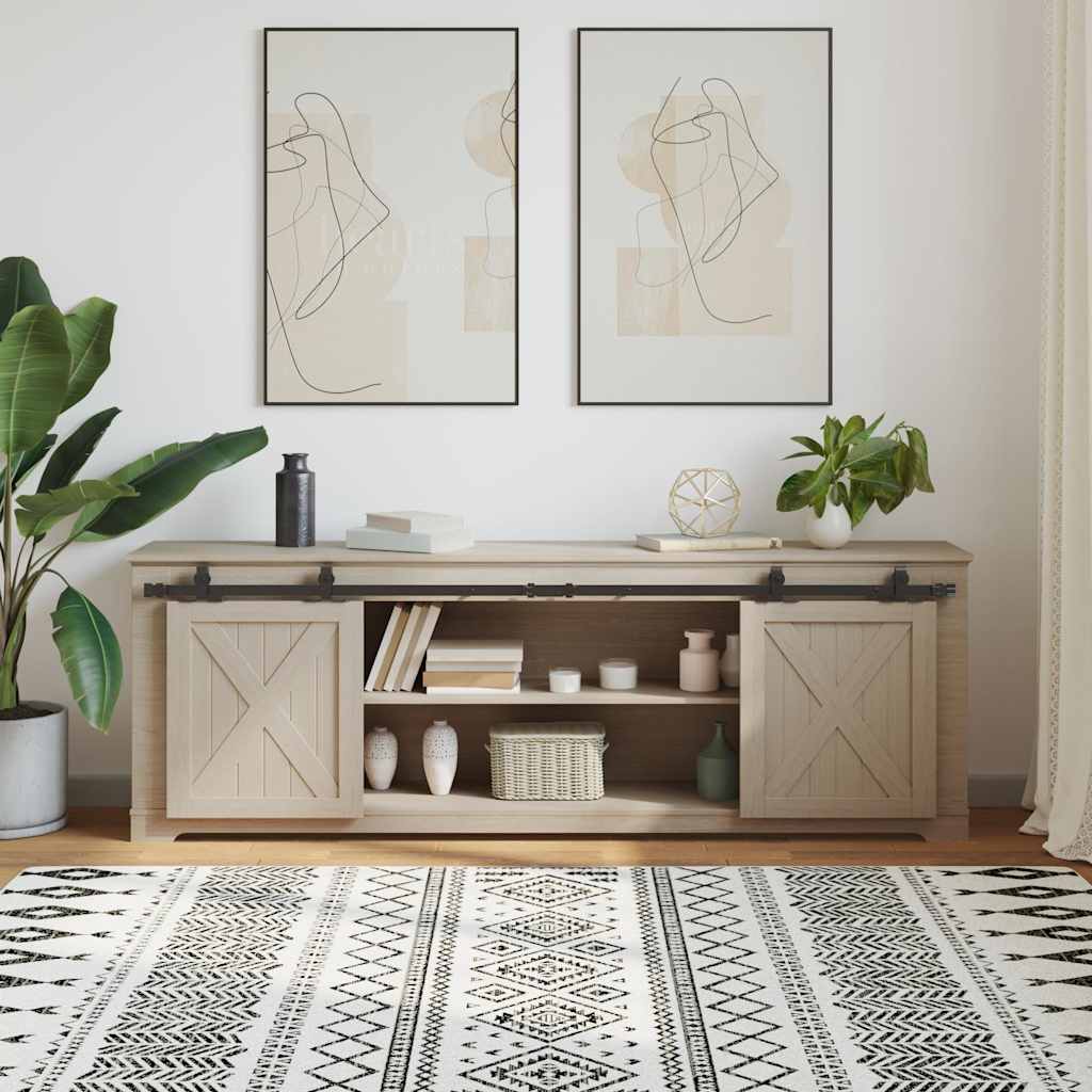 Ophangset voor schuifdeur 183 cm koolstofstaal is nu te koop bij PeponiXL, paradijselijk wonen!