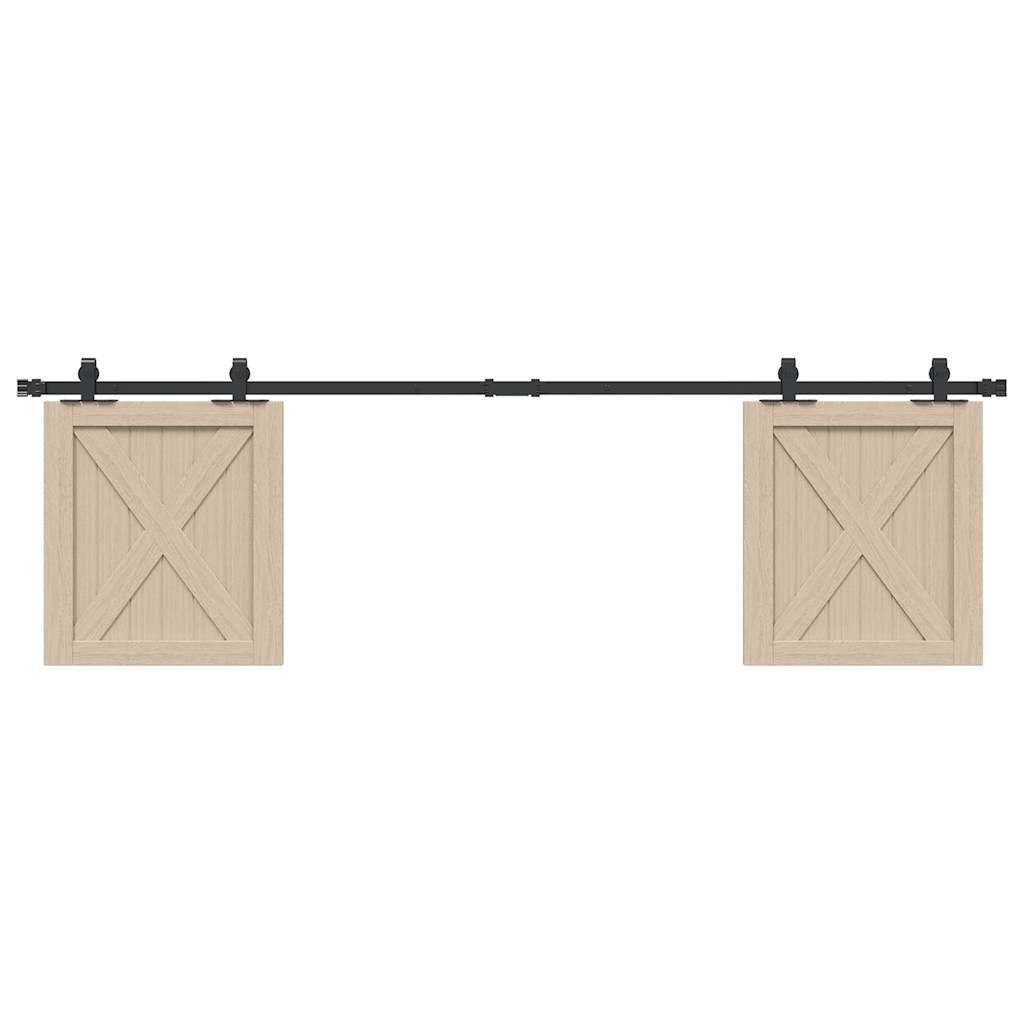 Ophangset voor schuifdeur 183 cm koolstofstaal is nu te koop bij PeponiXL, paradijselijk wonen!