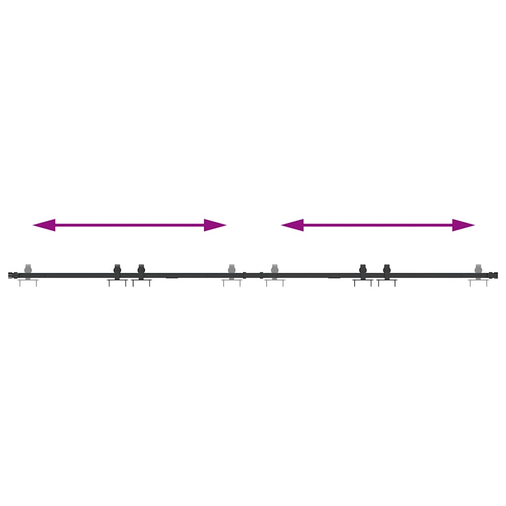 Ophangset voor schuifdeur 244 cm koolstofstaal is nu te koop bij PeponiXL, paradijselijk wonen!