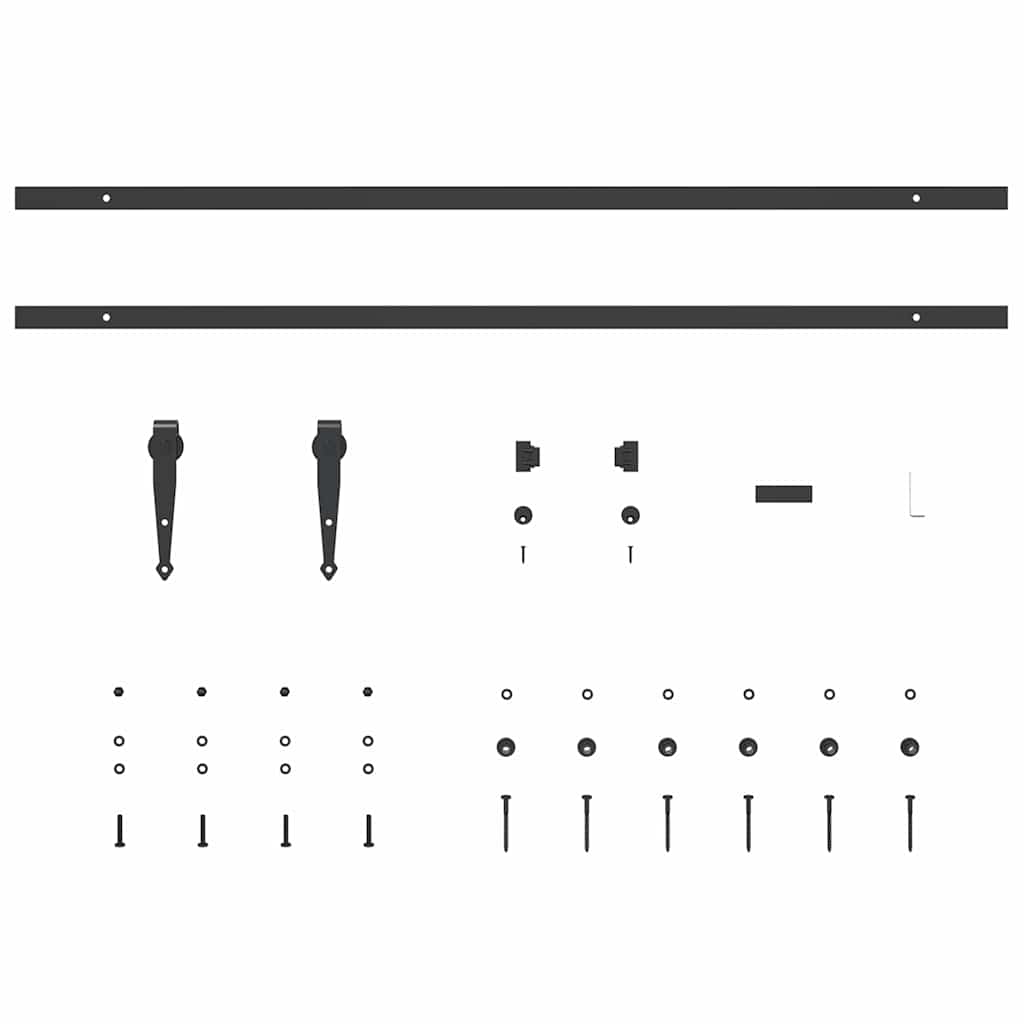 Ophangset voor schuifdeur 213 cm koolstofstaal is nu te koop bij PeponiXL, paradijselijk wonen!