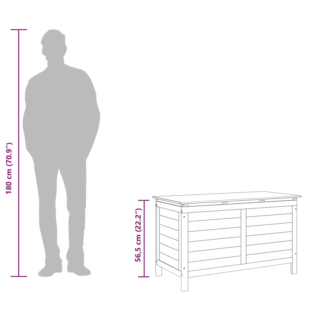 Kussenbox 99x50x56,5 cm massief vurenhout is nu te koop bij PeponiXL, paradijselijk wonen!