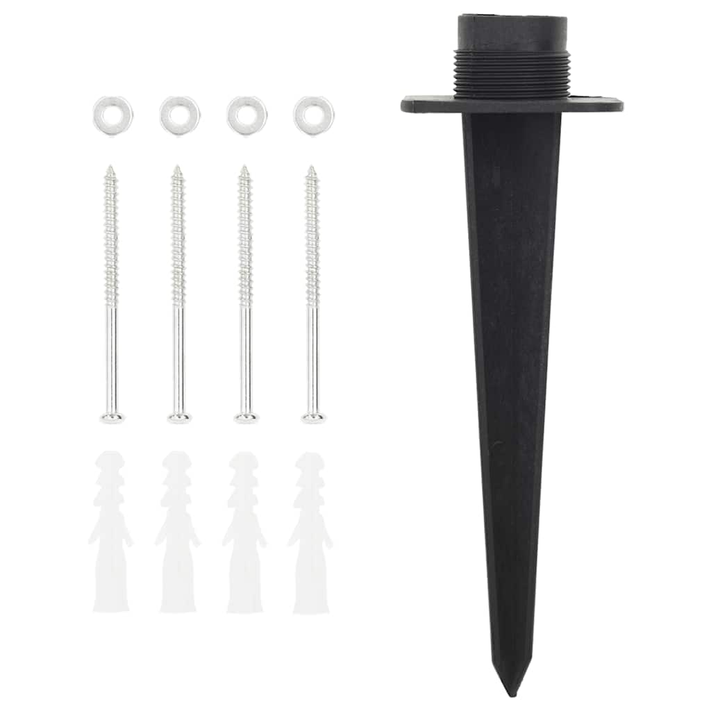 Tuinstopcontact grondpin 4-wegs steen-look 16x16x29,5 cm grijs is nu te koop bij PeponiXL, paradijselijk wonen!