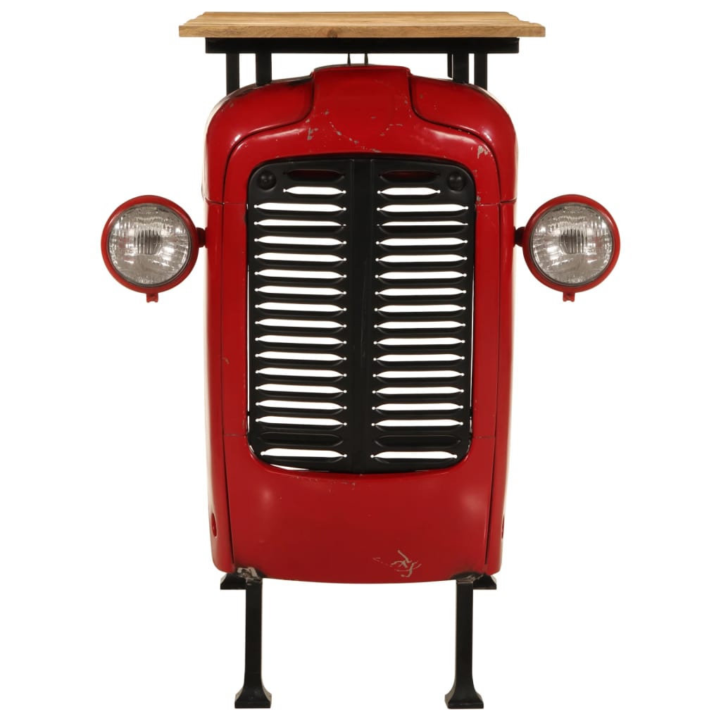 Bartafel tractor 55x120x107 cm massief mangohout rood en bruin is nu te koop bij PeponiXL, paradijselijk wonen!