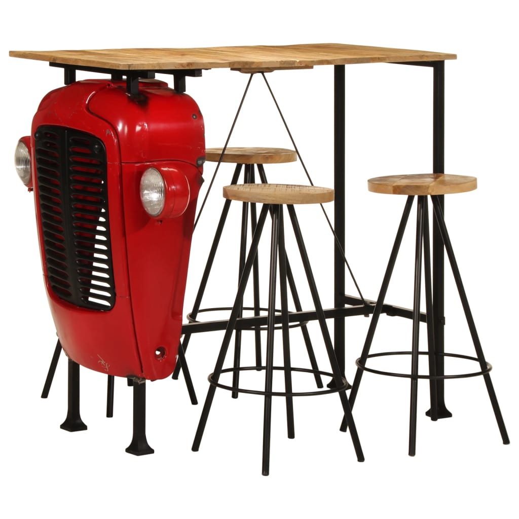 5-delige Barset massief mangohout is nu te koop bij PeponiXL, paradijselijk wonen!