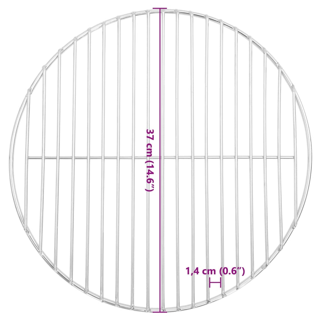 Barbecuerooster rond Ø37 cm 304 roestvrij staal is nu te koop bij PeponiXL, paradijselijk wonen!