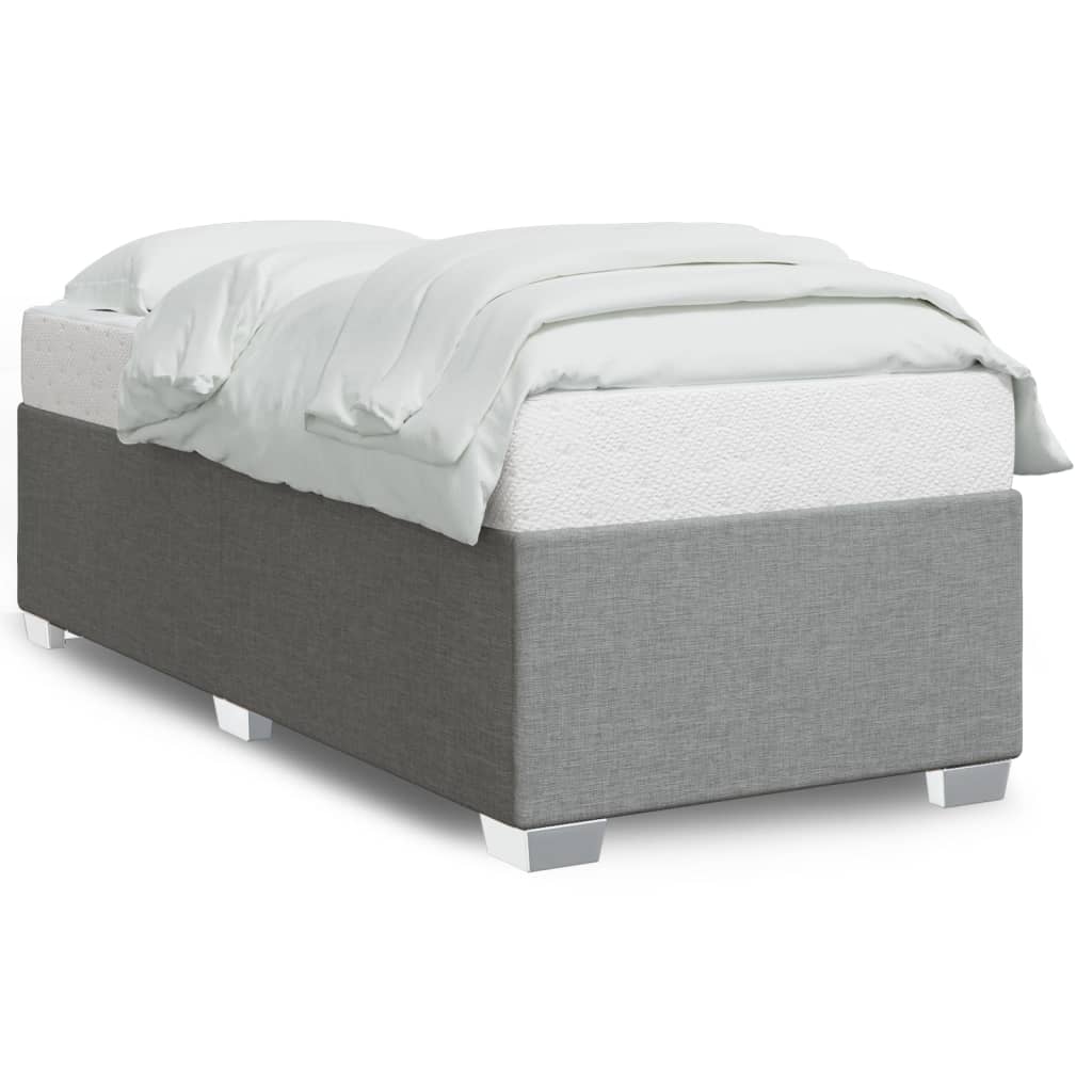 Bedframe zonder matras 80x200 cm stof lichtgrijs is nu te koop bij PeponiXL, paradijselijk wonen!