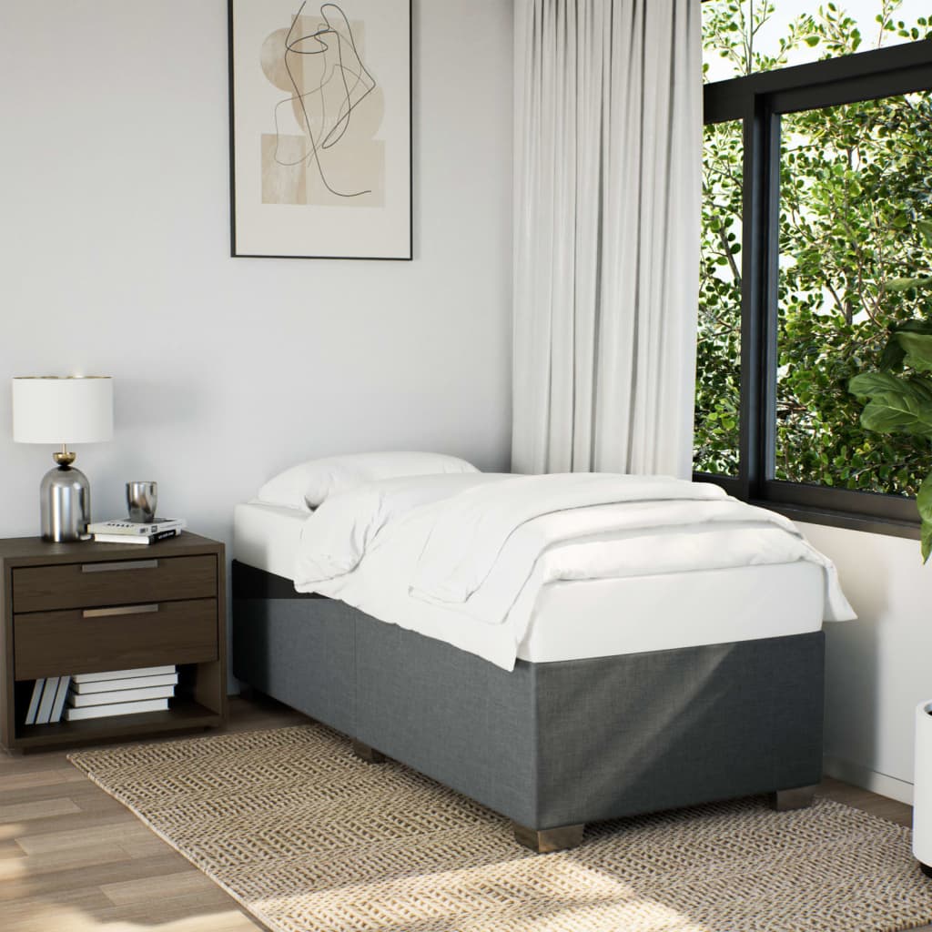 Bedframe zonder matras 80x200 cm stof donkergrijs is nu te koop bij PeponiXL, paradijselijk wonen!